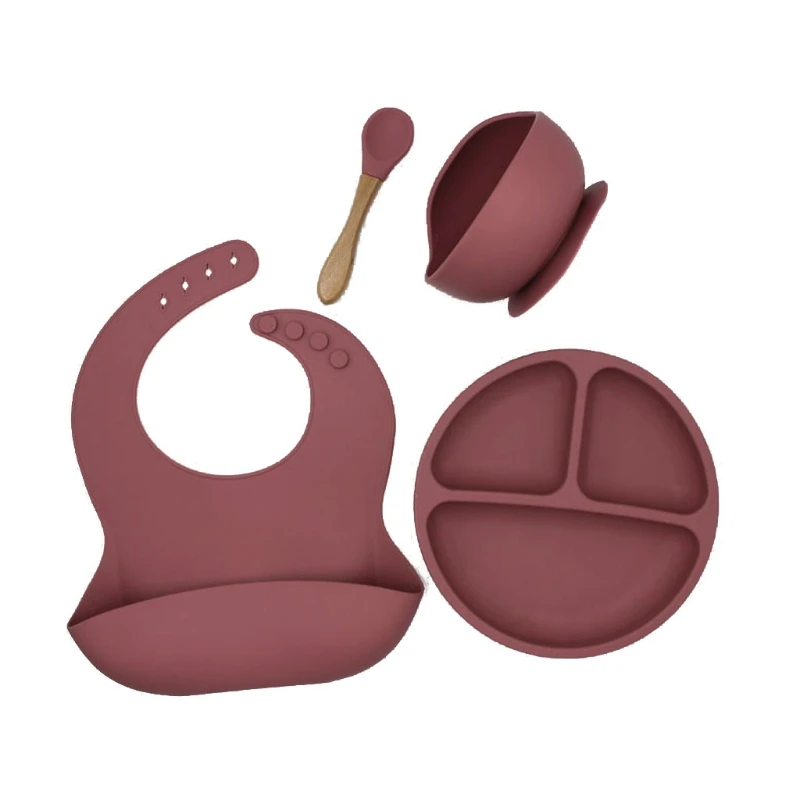 4pcs/set Baby Silicone Tableware Waterproof Bib Dinner Plate Sucker Bowl Spoon F3ME
4pcs/set Baby Silicone Tableware Waterproof Bib Dinner Plate Sucker Bowl Spoon F3ME