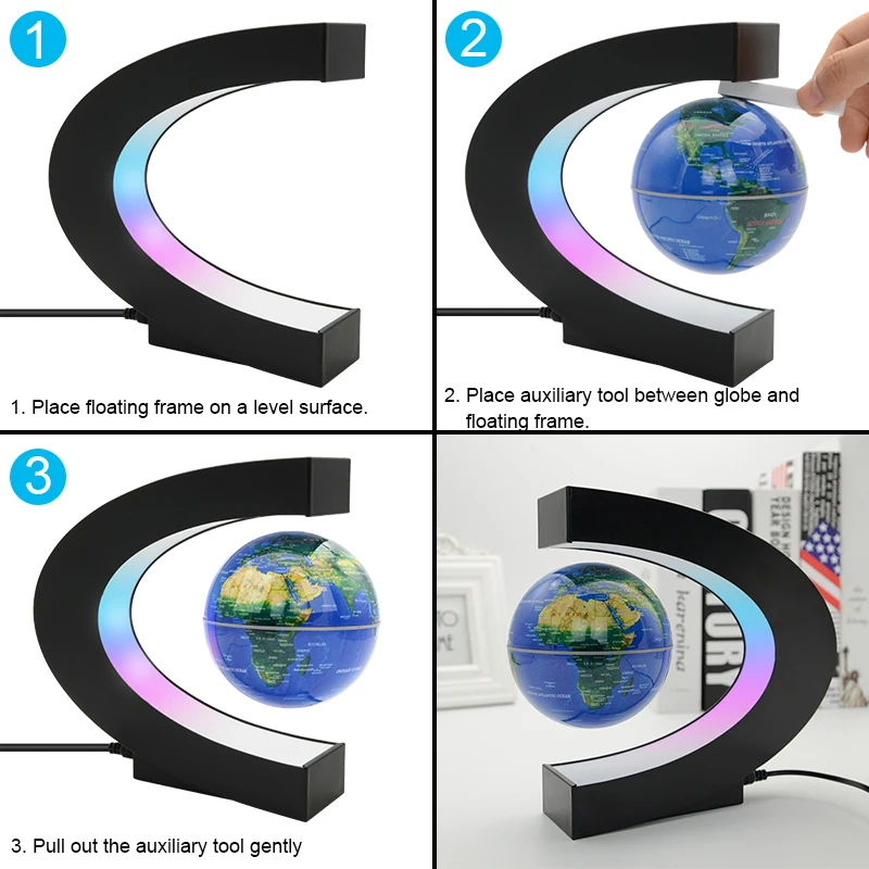 LED World Map Magnetic Levitation Floating Globe Light Home Electronic Antigravity Lamp Novelty Ball Light Birthday Decoration
LED World Map Magnetic Levitation Floating Globe Light Home Electronic Antigravity Lamp Novelty Ball Light Birthday Decoration