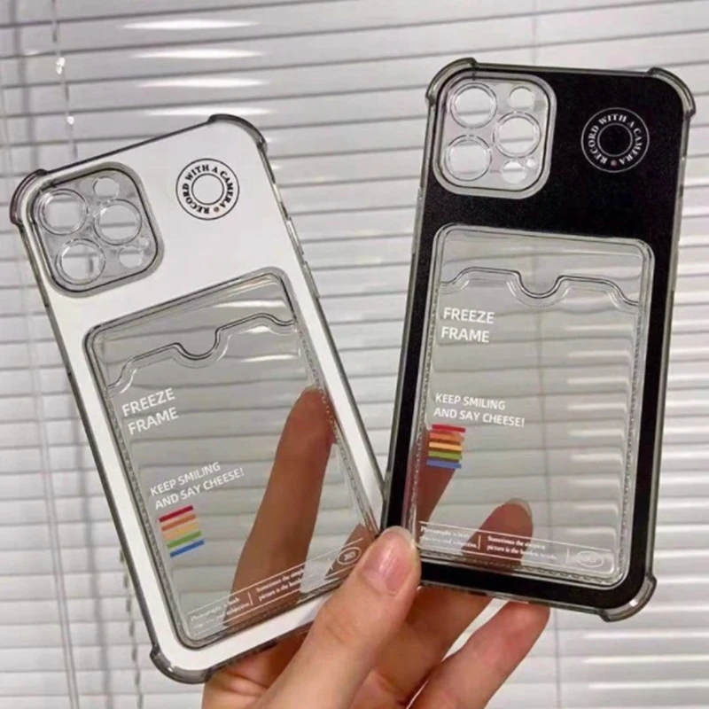 Clear Card Pocket Holder Phone Case With Card Slot For iPhone 13Pro MAX 12 11 XS MAX XR X 7 8Plus Vintage Transparent Soft Cover
Clear Card Pocket Holder Phone Case With Card Slot For iPhone 13Pro MAX 12 11 XS MAX XR X 7 8Plus Vintage Transparent Soft Cover