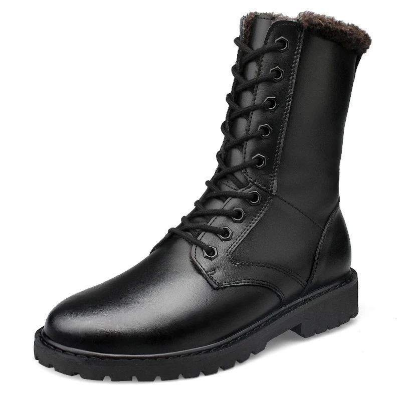 Fashion Men's High Boots Fur Lace Up 2021 Leather Army Boots High Quality Men Boot Winter Men Shoes Plus Size 52
Fashion Men's High Boots Fur Lace Up 2021 Leather Army Boots High Quality Men Boot Winter Men Shoes Plus Size 52