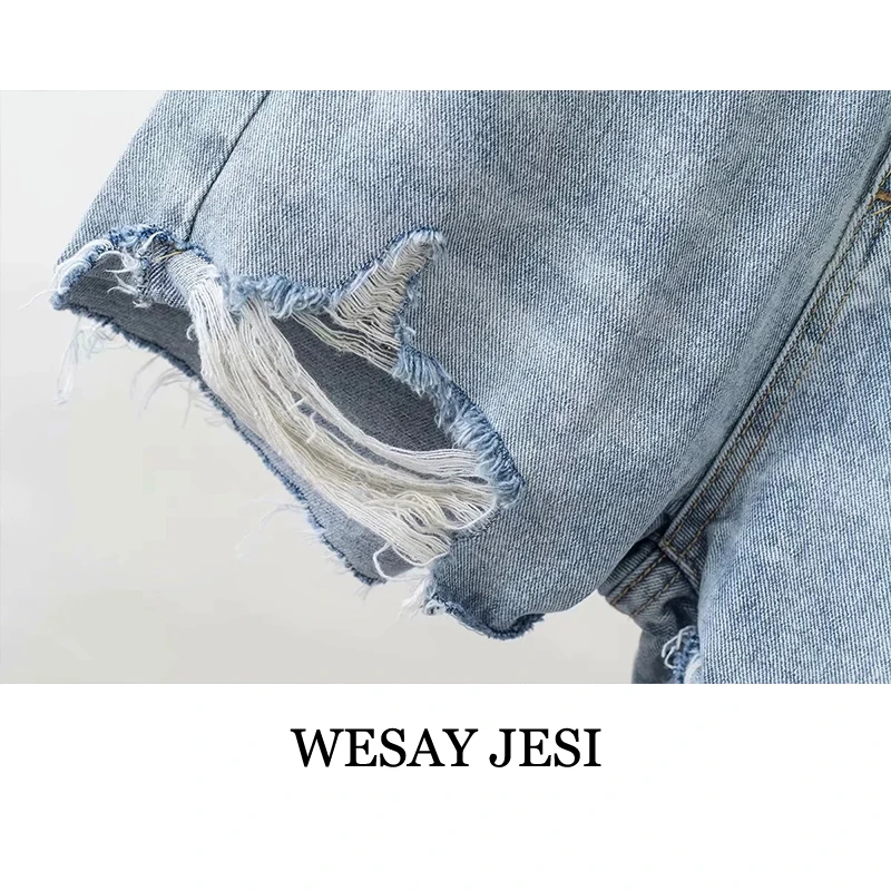 TRAF ZAR Fashion 2021 Summer Women's Shorts Vintage Casual High Waist Jeans All-Match Frayed Hem Hole Denim Shorts Streetwear
TRAF ZAR Fashion 2021 Summer Women's Shorts Vintage Casual High Waist Jeans All-Match Frayed Hem Hole Denim Shorts Streetwear