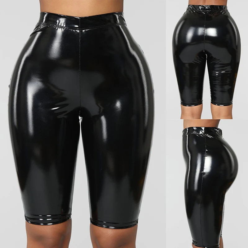 Women Sexy Wet Look PU Leather Capri Shorts Clubwear High Waist Skinny Shorts Knee Length
Women Sexy Wet Look PU Leather Capri Shorts Clubwear High Waist Skinny Shorts Knee Length