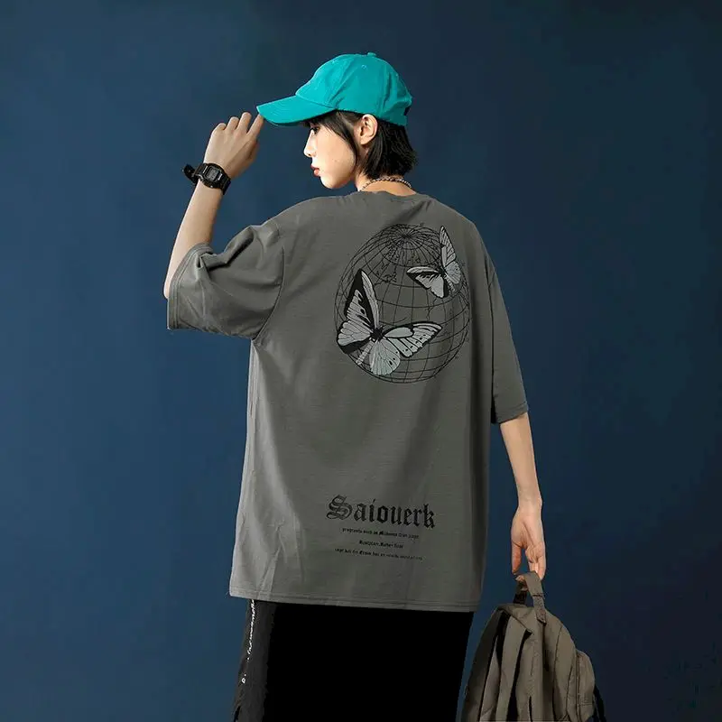 Butterfly element short-sleeved T-shirt 2020 new female students Korean version loose version trendy girls half-sleeved top
Butterfly element short-sleeved T-shirt 2020 new female students Korean version loose version trendy girls half-sleeved top