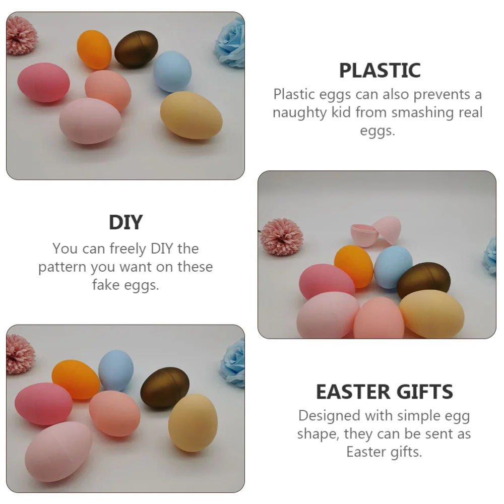 20 Pcs Easter Egg Shell Plastic Easter Egg Toy Easter Party Decor (Random Color)
20 Pcs Easter Egg Shell Plastic Easter Egg Toy Easter Party Decor (Random Color)