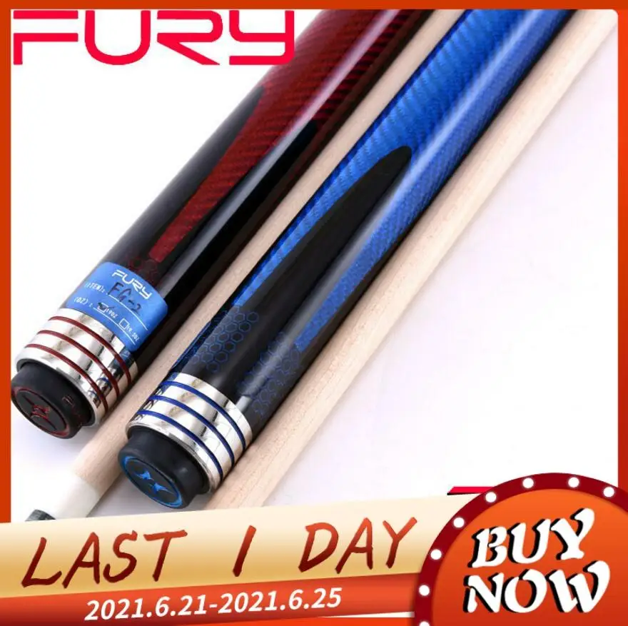 

FURY FG Pool Cue Billiards Stick Kit 11.75mm 13mm Tip 3K Carbon Weaving Wrap with Pool Cue Case Set Professional Billar 2019