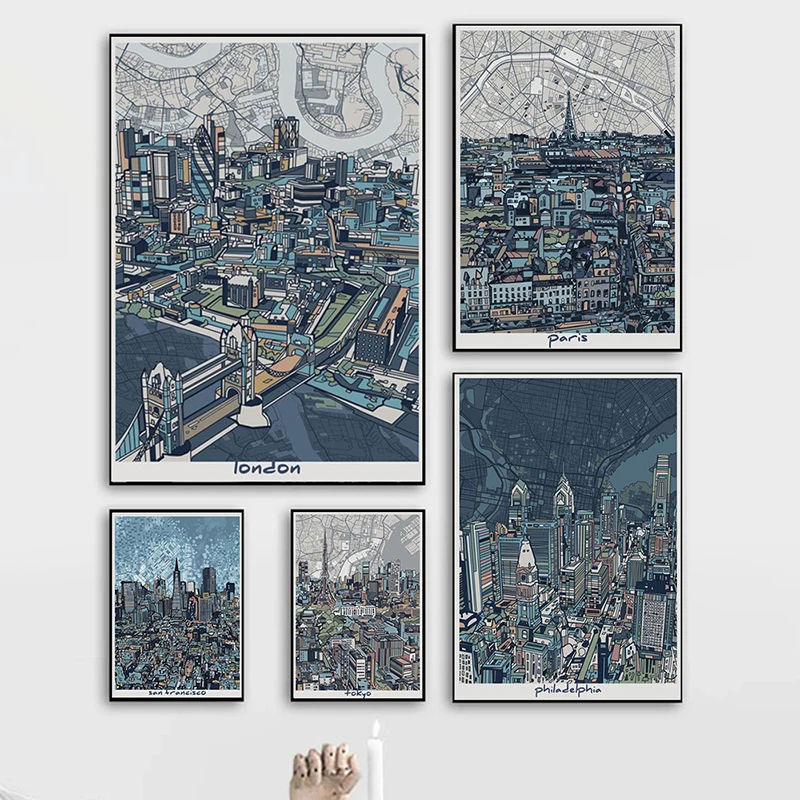 Antique SAN Francisc London Paris City Map Canvas Painting Printed Art Poster Picture As Living Room Home Decoration Frameless
Antique SAN Francisc London Paris City Map Canvas Painting Printed Art Poster Picture As Living Room Home Decoration Frameless