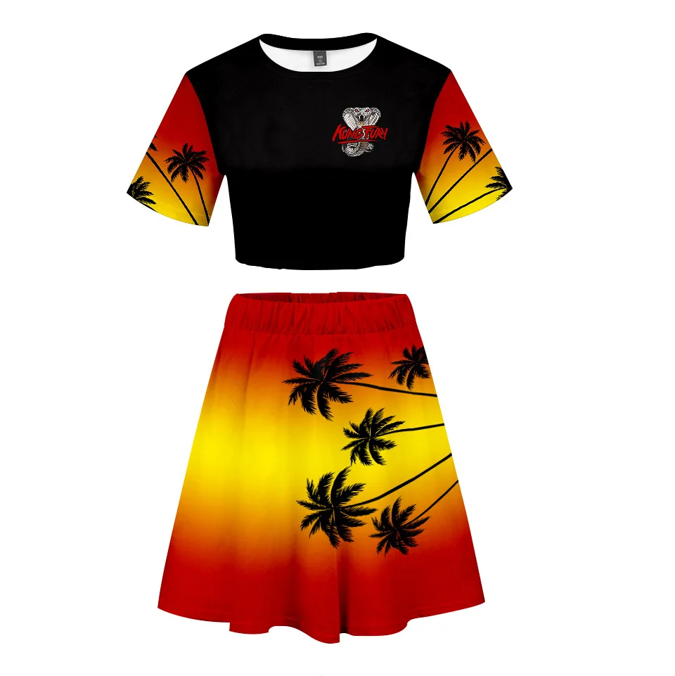 Movie The Karate Kid Cobra Kai 3D Print Summer Two Piece Set Women Crop Top and Skirt 2 Piece Outfits Cosplay Costume 
Movie The Karate Kid Cobra Kai 3D Print Summer Two Piece Set Women Crop Top and Skirt 2 Piece Outfits Cosplay Costume