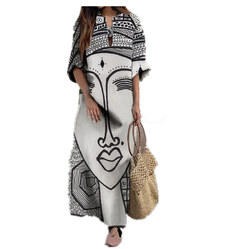 Summer Women's Dress2021plus size Sexy dress short sleeve Casual Low cut V-Neck Sling dresse Party dresses long dress
Summer Women's Dress2021plus size Sexy dress short sleeve Casual Low cut V-Neck Sling dresse Party dresses long dress