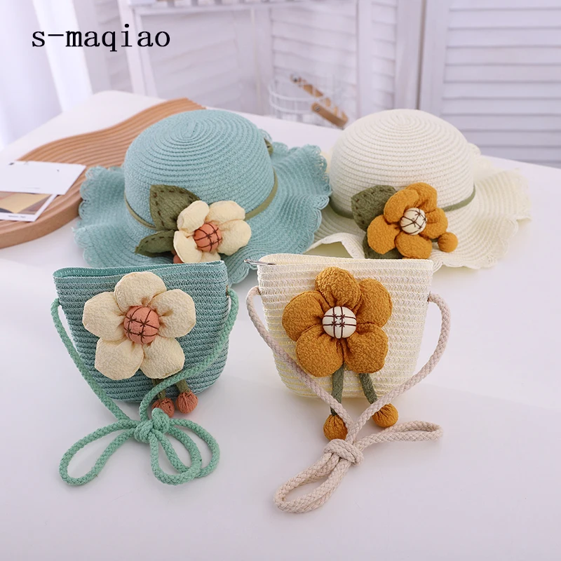 New Parent-child Summer Children Straw Hat Baby Sun Hats Sweet Cute Flowers Girl Beach Hat Visor Hat Straw Bag Two-Piece Sets
New Parent-child Summer Children Straw Hat Baby Sun Hats Sweet Cute Flowers Girl Beach Hat Visor Hat Straw Bag Two-Piece Sets