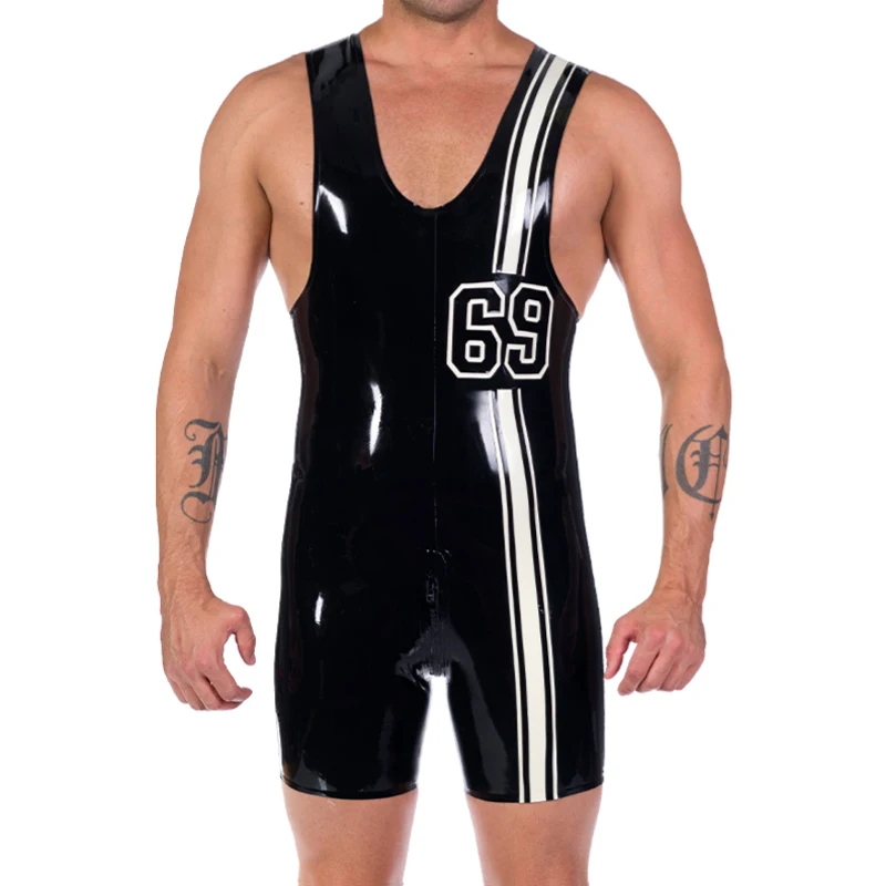 Black And White Stripes Sexy Latex Catsuit Surfsuit With Back Zipper Numbers Body Suit Rubber Bodysuit Zentai LTY-0295
Black And White Stripes Sexy Latex Catsuit Surfsuit With Back Zipper Numbers Body Suit Rubber Bodysuit Zentai LTY-0295