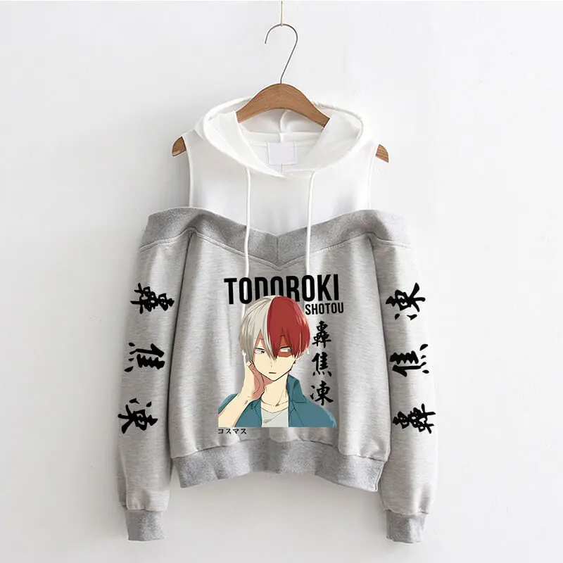 My Hero Academia Hoodies Female Off Shoulder Sweatshirt Women's Pullover Harajuku Streetwear Shoto Todoroki 2021 Anime Clothes
My Hero Academia Hoodies Female Off Shoulder Sweatshirt Women's Pullover Harajuku Streetwear Shoto Todoroki 2021 Anime Clothes