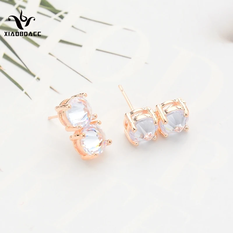 XIAOBOACC Korean Fashion K Drama Penthouse Diamond Stud Earrings
