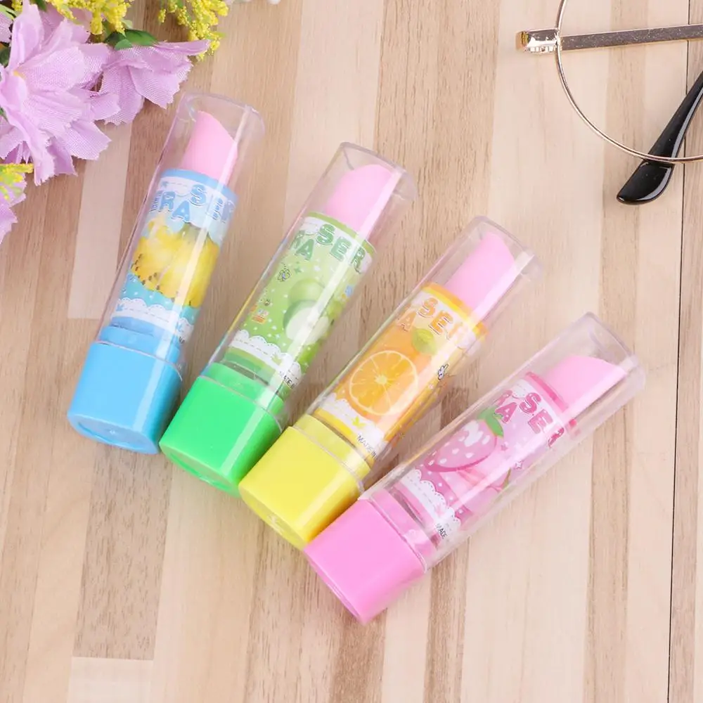 Lovely Unique Suitable Lipstick Style Rubber Fruit Pencil Eraser Office Stationery Gift Toy 
Lovely Unique Suitable Lipstick Style Rubber Fruit Pencil Eraser Office Stationery Gift Toy