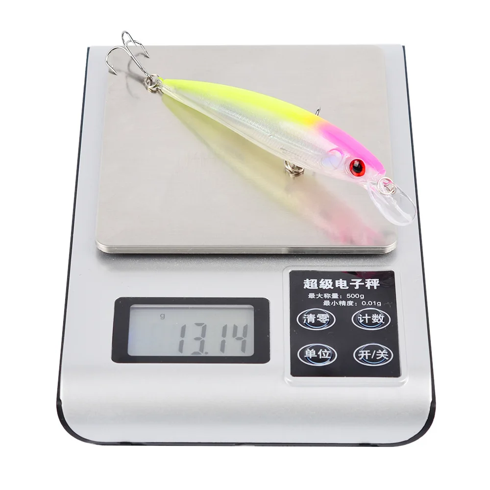 1 шт. Minnow приманки для ловли рыбы 110mm/13 8g жесткая приманка воблер Crankbait 3D глаза