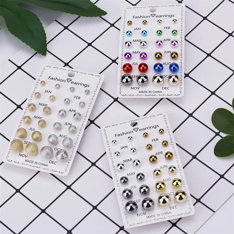 Fashion 12 Pair/Set Fashion Round Shiny Rhinestone Crystal Flower Stud Earring For Lady's Mixed Ear Studs Wholesale Jewelry
Fashion 12 Pair/Set Fashion Round Shiny Rhinestone Crystal Flower Stud Earring For Lady's Mixed Ear Studs Wholesale Jewelry