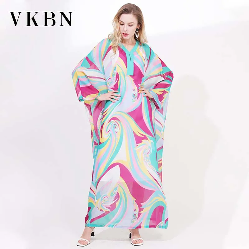 VKBN Spring and Summer Dresses Woman Party Night Seaside Resort Beach Print Flare Sleeve V-Neck Fashion Elegant Dress 4233
VKBN Spring and Summer Dresses Woman Party Night Seaside Resort Beach Print Flare Sleeve V-Neck Fashion Elegant Dress 4233