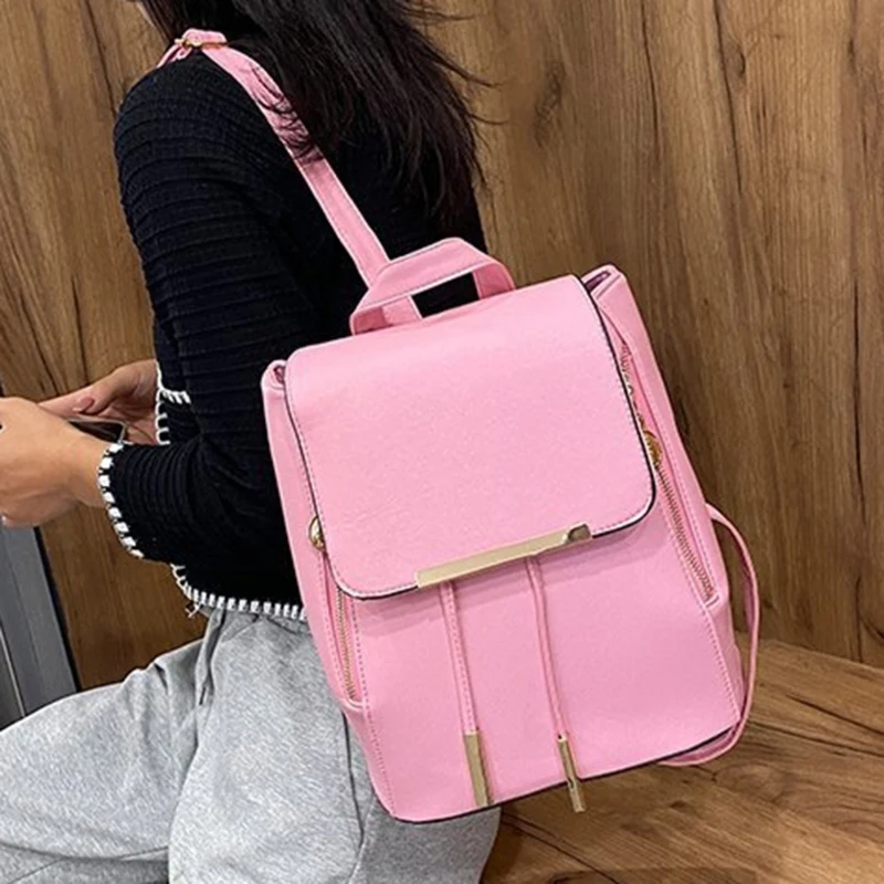 Women Backpack High Quality PU Leather Mochila Escolar School Bags For Teenagers Girls Leisure Backpacks Candy Color 
Women Backpack High Quality PU Leather Mochila Escolar School Bags For Teenagers Girls Leisure Backpacks Candy Color