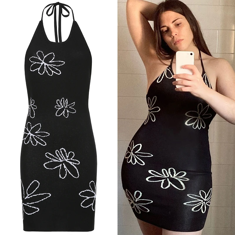 Harajuku Floral Print Backless Sexy Knitted Dress Split Side Party Bodycon Long Dress Robe Vintage Skinny Fashion Streetwear
Harajuku Floral Print Backless Sexy Knitted Dress Split Side Party Bodycon Long Dress Robe Vintage Skinny Fashion Streetwear