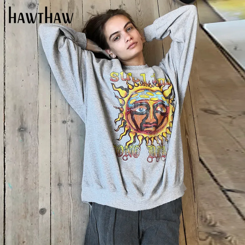 Женская Осенняя Повседневная футболка Hawthaw с длинным рукавом и принтом, топы, толстовки, пуловеры, осенняя женская одежда оптом, уличная оде...
Женская Осенняя Повседневная футболка Hawthaw с длинным рукавом и принтом, топы, толстовки, пуловеры, осенняя женская одежда оптом, уличная оде...