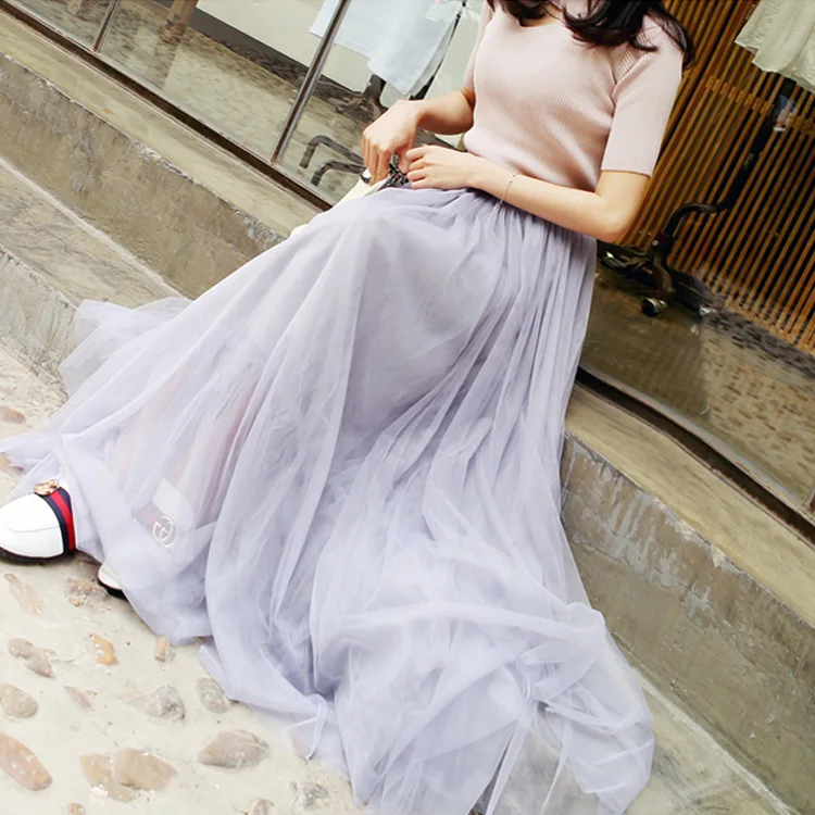 New mesh skirt mid length pleated skirt A-line skirt high waist pompous skirt fairy yarn skirt
New mesh skirt mid length pleated skirt A-line skirt high waist pompous skirt fairy yarn skirt