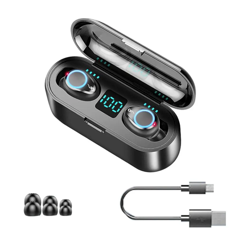 TWS 5.0 Bluetooth Earphones Wireless Headphones 9D Hifi Stereo Sports Waterproof Mini Wireless Earbuds Headsets LED 1200 mAh Box
TWS 5.0 Bluetooth Earphones Wireless Headphones 9D Hifi Stereo Sports Waterproof Mini Wireless Earbuds Headsets LED 1200 mAh Box