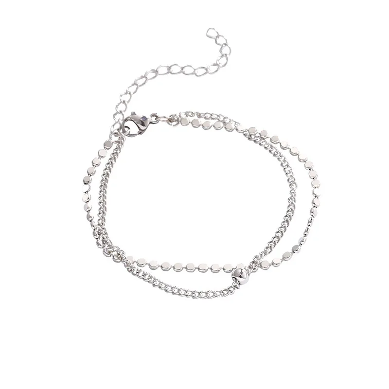 Simplee Design Punk Style Silvery Bracelet for Women Fashion Double Layers Ball Beads Pulseiras Feminina Free Shipping Gift
Simplee Design Punk Style Silvery Bracelet for Women Fashion Double Layers Ball Beads Pulseiras Feminina Free Shipping Gift