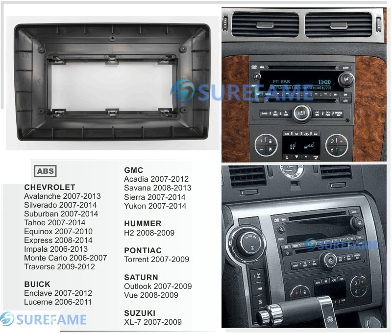 10 1 дюймовая панель автомобильной панели для CHEVROLET aval2007 2013 Suburban Silverado Tahoe 2007 2014