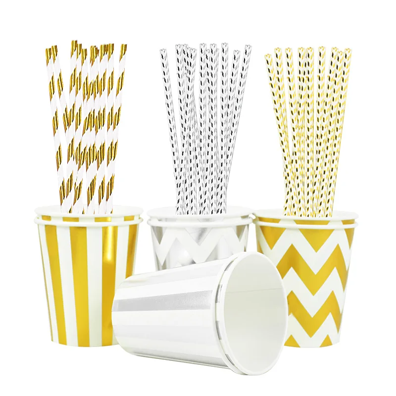 45Pcs/set Gold Silver Party Disposable Tableware Paper Cups Straws Wedding Birthday Decoration Baby Shower Party Supplies
45Pcs/set Gold Silver Party Disposable Tableware Paper Cups Straws Wedding Birthday Decoration Baby Shower Party Supplies