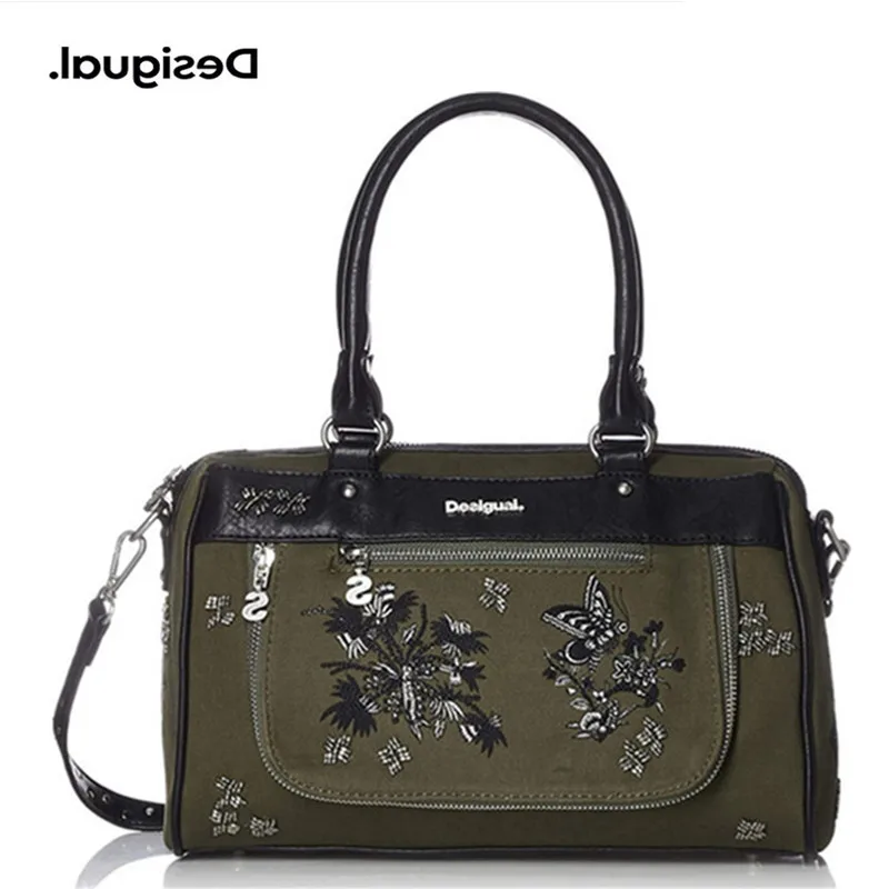2021 New Spain desigual women's bag Portable messenger bag Boston pillow bag ladies one-shoulder handbag 
2021 New Spain desigual women's bag Portable messenger bag Boston pillow bag ladies one-shoulder handbag
