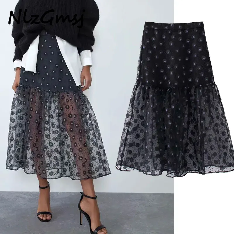 Женская юбка с цветочным принтом Nlzgmsj Za 2021, сексуальная сетчатая юбка из органзы, женские шикарные юбки миди с высокой талией и оборками, Mujer ...
Женская юбка с цветочным принтом Nlzgmsj Za 2021, сексуальная сетчатая юбка из органзы, женские шикарные юбки миди с высокой талией и оборками, Mujer ...