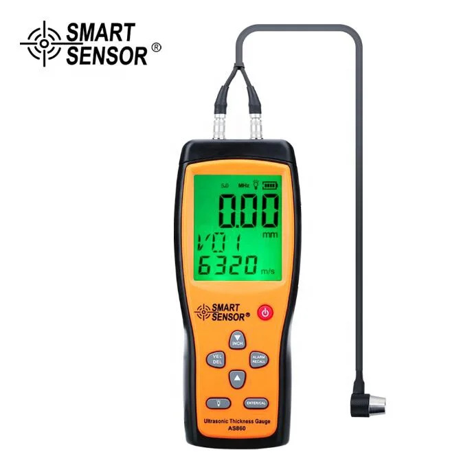 Smart Sensor AS860 Ultrasonic Thickness Gauge Digital Sheet Metal Measuring Range 1.0 to 300mm Steel Sound Velocity Meter
Smart Sensor AS860 Ultrasonic Thickness Gauge Digital Sheet Metal Measuring Range 1.0 to 300mm Steel Sound Velocity Meter