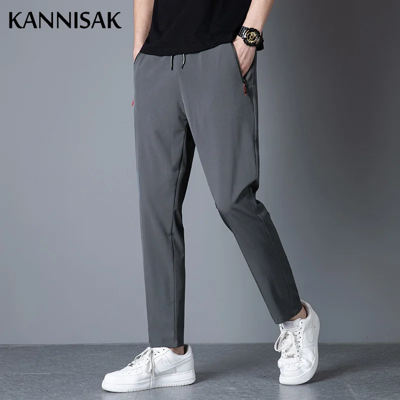 Casual Men Pants Summer Ice Silk Stretch Full Length Straight Pant Lightweight Breathable Quick Dry Anti-wrinkle Streetwear Pant
Casual Men Pants Summer Ice Silk Stretch Full Length Straight Pant Lightweight Breathable Quick Dry Anti-wrinkle Streetwear Pant