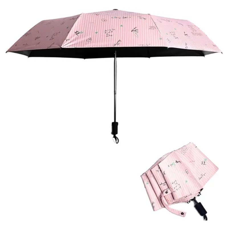 Factory Supply Creative Striped Sunscreen UV Umbrella Men Windproof Folding Dual-purpose Woman Rain Three Folding Umbrella
Factory Supply Creative Striped Sunscreen UV Umbrella Men Windproof Folding Dual-purpose Woman Rain Three Folding Umbrella