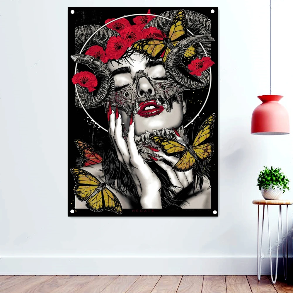 SPOKE SKULL ART Macabre Art Wallpaper Banner Wall Decoration Death Metal Artist Posters Scary Bloody Drawing Rock Band Icon Flag
SPOKE SKULL ART Macabre Art Wallpaper Banner Wall Decoration Death Metal Artist Posters Scary Bloody Drawing Rock Band Icon Flag