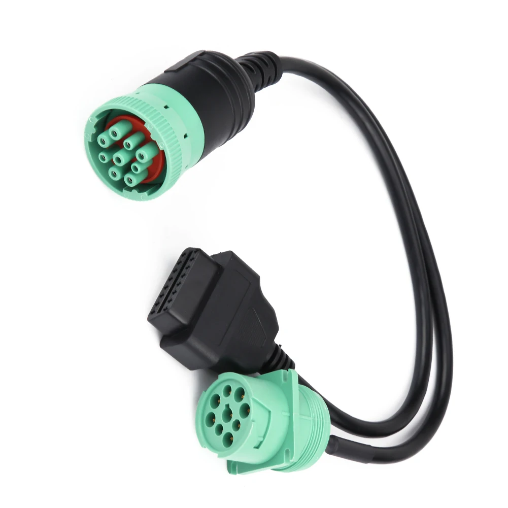 9 Pin to OBD2 Interface Truck Y-Cable Adapter OBDII Y Splitter Truck 16Pin Male to Female J1939
9 Pin to OBD2 Interface Truck Y-Cable Adapter OBDII Y Splitter Truck 16Pin Male to Female J1939