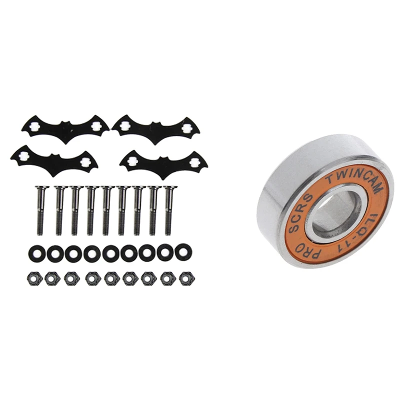 1 Set Skateboard Deck Anti-Sink Gasket Bolts Nuts Screw & 16Pcs ILQ-11 Skate Scooter Oil Lubricated Smooth Skate Bearing
1 Set Skateboard Deck Anti-Sink Gasket Bolts Nuts Screw & 16Pcs ILQ-11 Skate Scooter Oil Lubricated Smooth Skate Bearing