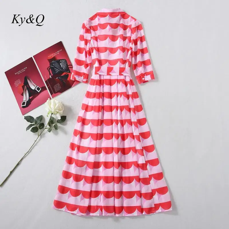 2020 Summer Fashion Women Holiday Style Elegant Dress Geometric Print Pink Short Lapel Luxury Brand Midi Dress Party Clothes
2020 Summer Fashion Women Holiday Style Elegant Dress Geometric Print Pink Short Lapel Luxury Brand Midi Dress Party Clothes