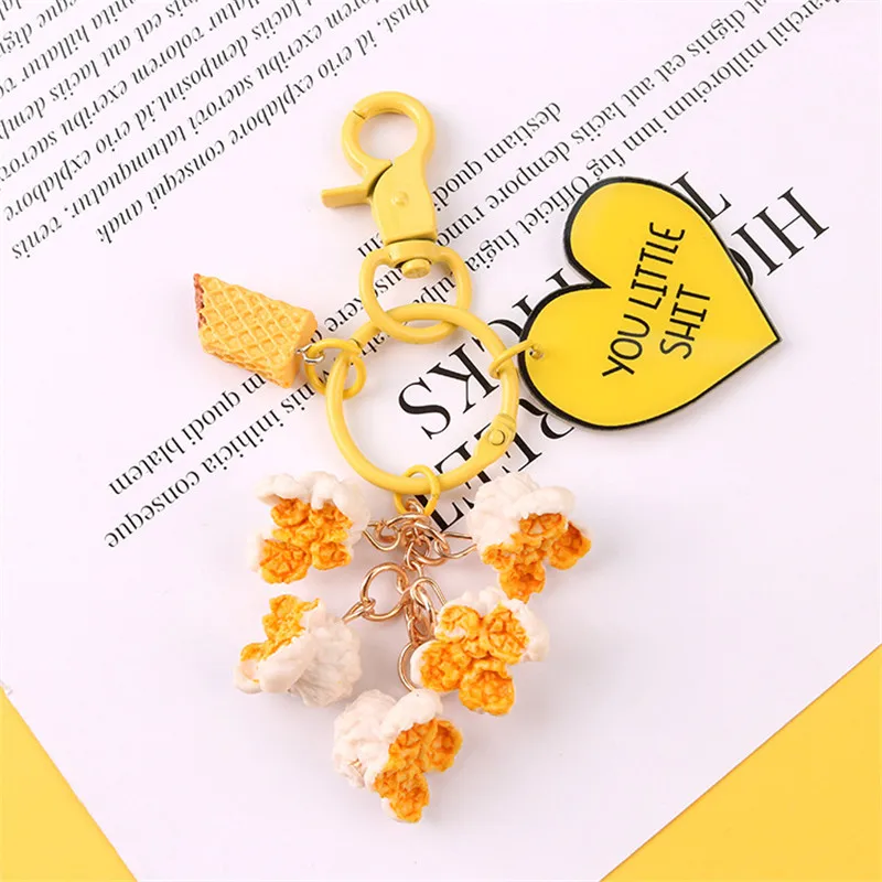 Cartoon Popcorn Keychain Keyring For Airpods Jewelry Cute Simulated Food Car Key Holder Keyring Women Bag Charm Couple Gift
Cartoon Popcorn Keychain Keyring For Airpods Jewelry Cute Simulated Food Car Key Holder Keyring Women Bag Charm Couple Gift