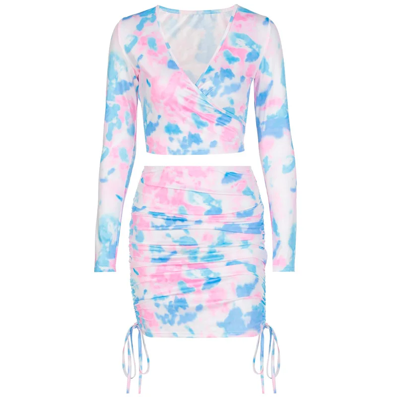 Adora Women's Skinny Skirts Sets Criss-Cross Sexy Tees + Draped Side Drawstring Tight Mini Skirt Multicolor Tie Dye Print Outfit
Adora Women's Skinny Skirts Sets Criss-Cross Sexy Tees + Draped Side Drawstring Tight Mini Skirt Multicolor Tie Dye Print Outfit
