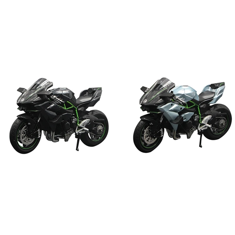

1:12 H2 R модель мотоцикла из сплава под давлением, черный ниндзя H2R мотоцикл, съемная коллекция