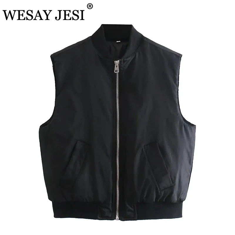 WESAY JESI ZA Женская куртка без рукавов Зимняя мода Свободный черный мягкий жилет женские карманы стоячий воротник на молнии теплый жилет
WESAY JESI ZA Женская куртка без рукавов Зимняя мода Свободный черный мягкий жилет женские карманы стоячий воротник на молнии теплый жилет