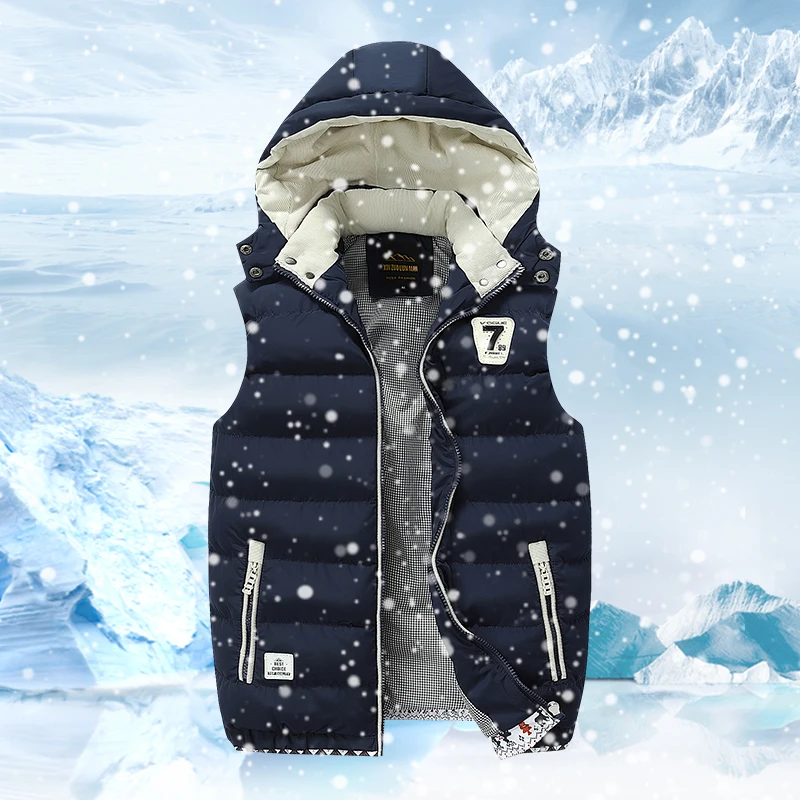 5XL Men Winter Vests Hat Detachable Down Vest Casual Waistcoat Sleeveless Jackets Male Hooded Vest Outwear Warm Coats Windproof
5XL Men Winter Vests Hat Detachable Down Vest Casual Waistcoat Sleeveless Jackets Male Hooded Vest Outwear Warm Coats Windproof