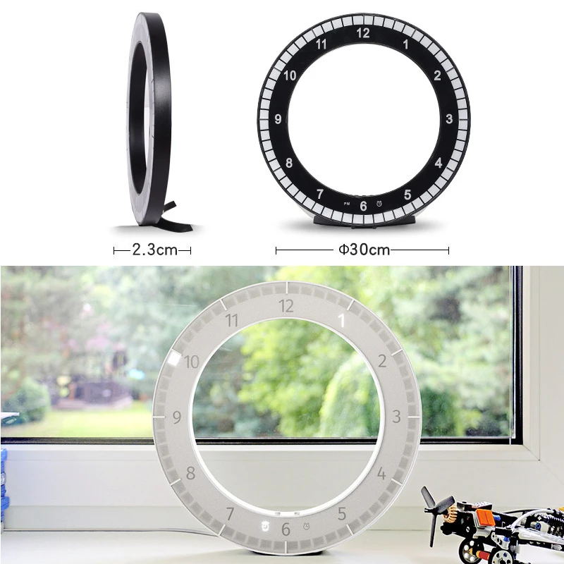 LED Digital Wall Clock Modern Design Dual-Use Dimming Digital Circular Photoreceptive Clocks For Home Decoration gift ideas
LED Digital Wall Clock Modern Design Dual-Use Dimming Digital Circular Photoreceptive Clocks For Home Decoration gift ideas