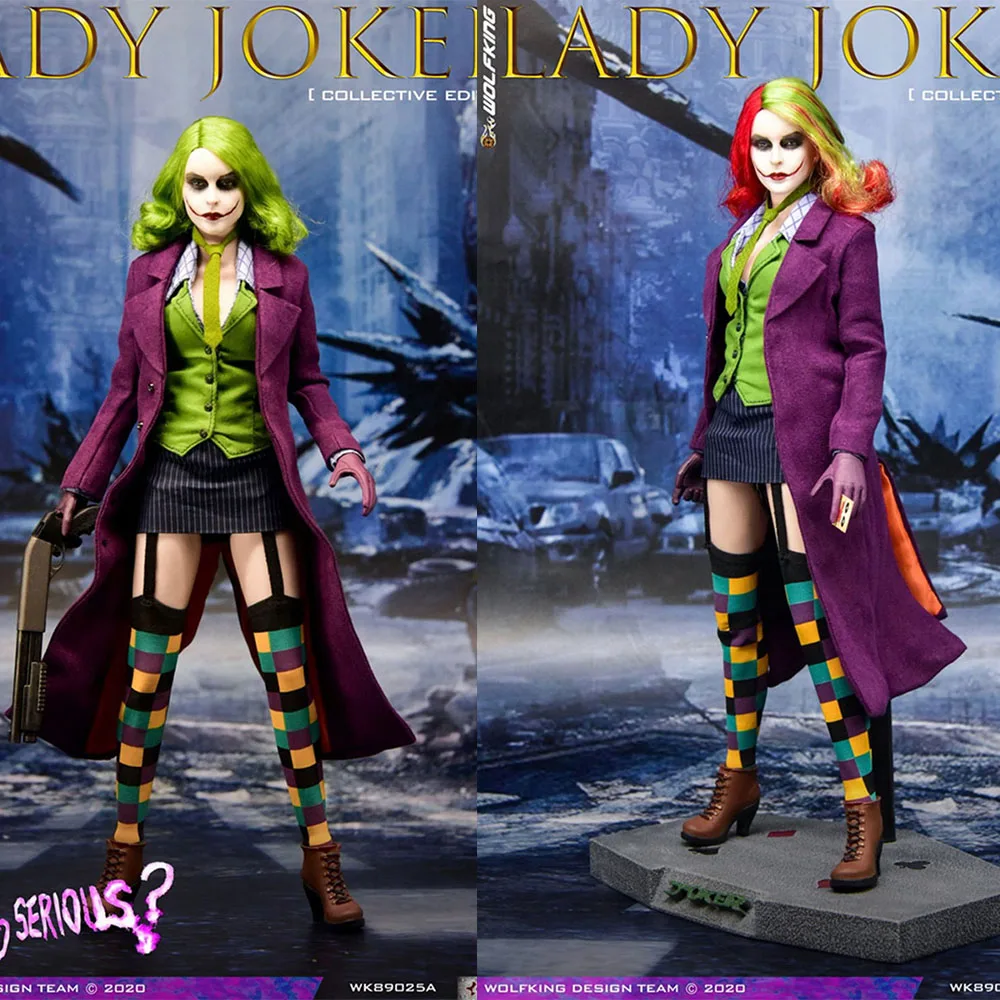 New WOLFKING WK89025A 1/6 Female Joker Full Set Action Figure with Three Head Sculpt For Collection In Stock
New WOLFKING WK89025A 1/6 Female Joker Full Set Action Figure with Three Head Sculpt For Collection In Stock