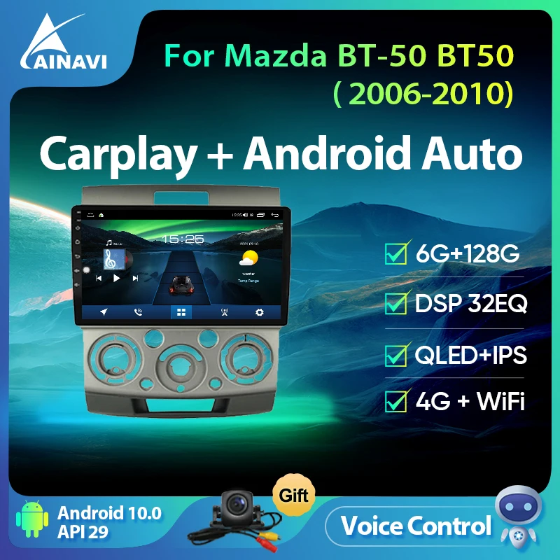 Ainavi Автомагнитола Android 2004 экран для Mazda BT50 BT-50 2011-авто стерео Мультимедийный видеоплеер навигация Carplay 32EQ
Ainavi Автомагнитола Android 2004 экран для Mazda BT50 BT-50 2011-авто стерео Мультимедийный видеоплеер навигация Carplay 32EQ