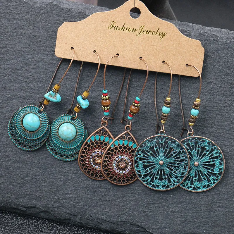 12 Pairs Vintage Earrings Bohemian Statement Earrings for Women Girls Retro Boho Drop Dangle Earrings Set
12 Pairs Vintage Earrings Bohemian Statement Earrings for Women Girls Retro Boho Drop Dangle Earrings Set