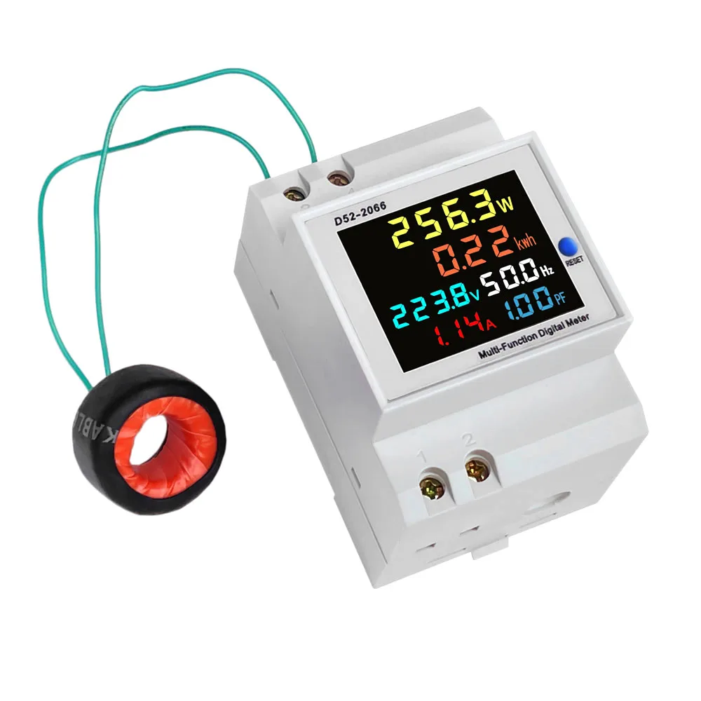 D52-2066 Din Rail Power Meter Watt Meter AC110V 220V 380V Voltmeter Ammeter Volt Amp Monitor Energy Meter home energy wattmeter
D52-2066 Din Rail Power Meter Watt Meter AC110V 220V 380V Voltmeter Ammeter Volt Amp Monitor Energy Meter home energy wattmeter