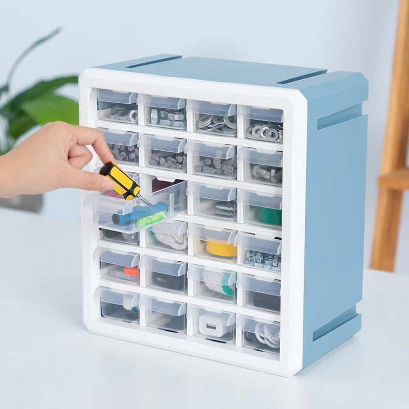 Wall-mounted tool box Electronic parts box 24 lattice drawer type hardware tool storage component accessory box 
Wall-mounted tool box Electronic parts box 24 lattice drawer type hardware tool storage component accessory box