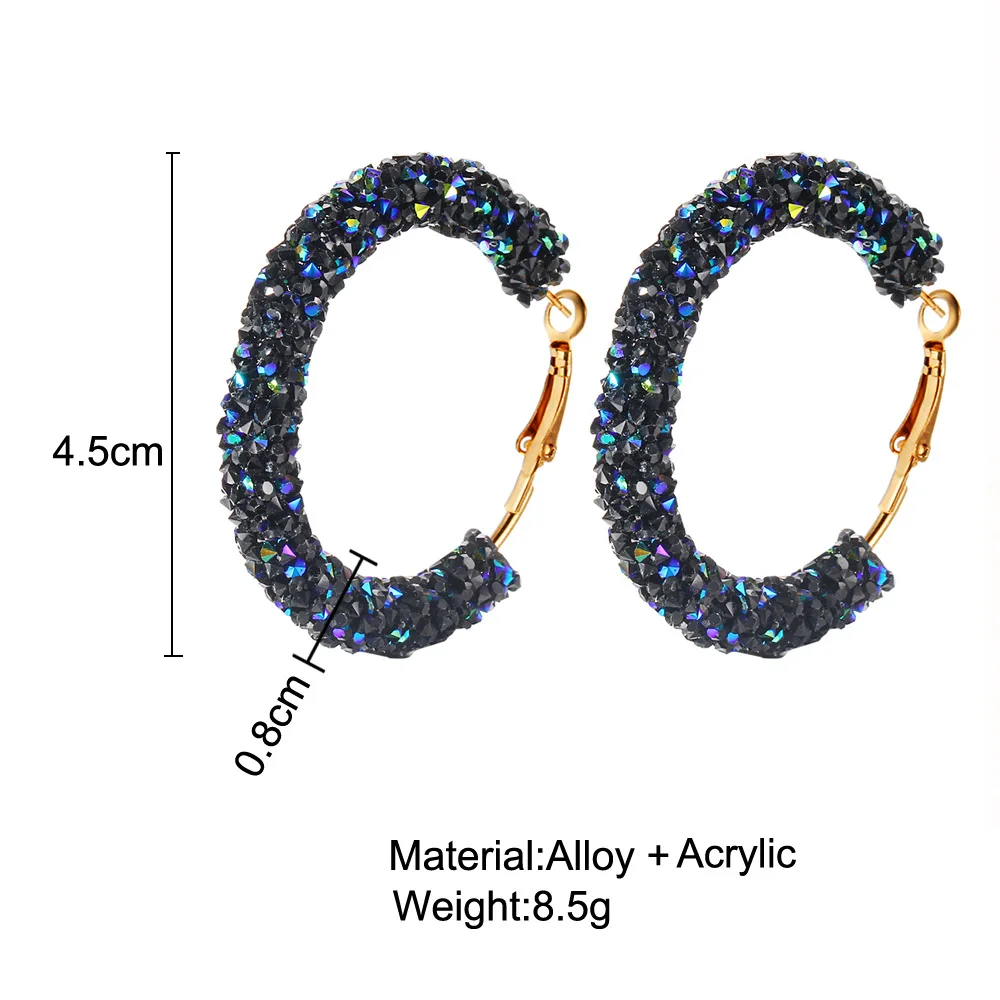 2021 Fashion Oversized Round Earrings New Geometric Crystal Hoop Earrings Brincos Party Women's Exquisite Jewelry Gifts
2021 Fashion Oversized Round Earrings New Geometric Crystal Hoop Earrings Brincos Party Women's Exquisite Jewelry Gifts