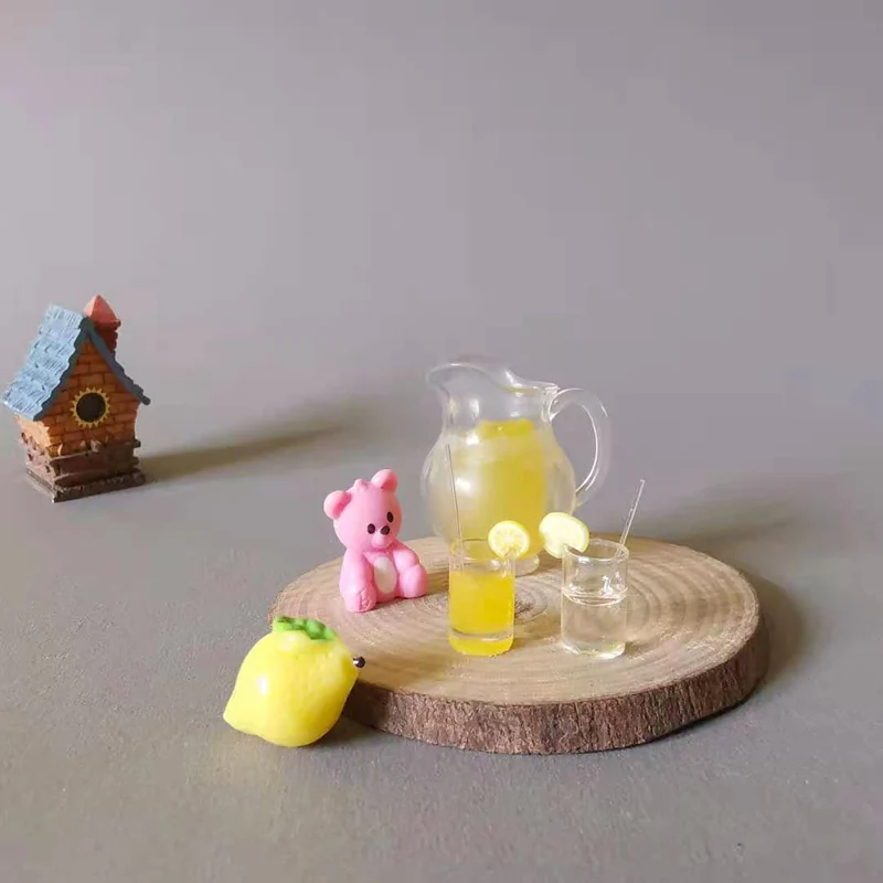 Чашки для лимонной воды/кофейник/миниатюрная еда/посуда/Искусственный/Сказочный